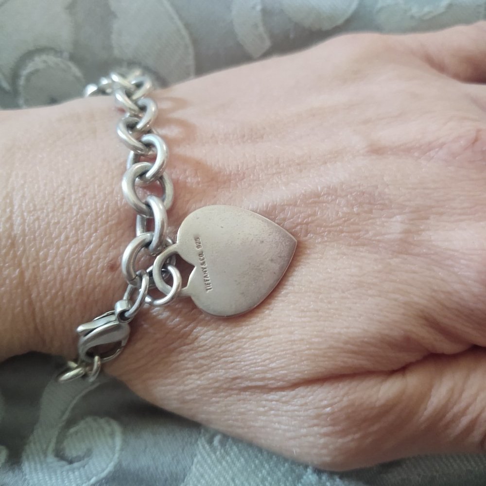 Tiffany & Co heart charm bracelet
